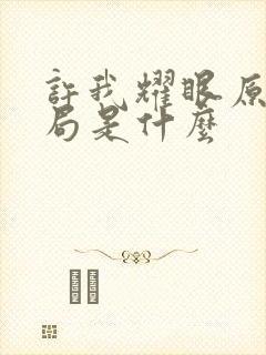 许我耀眼原著结局是什么