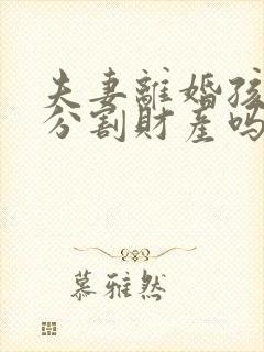 夫妻离婚孩子能分割财产吗