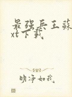 最强兵王苏锐txt下载