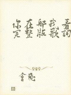 你在哪我看不见完整版歌词