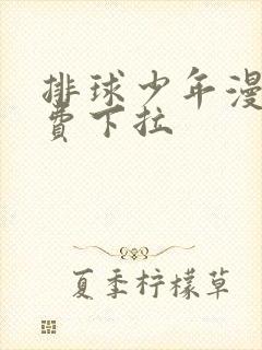 排球少年漫画免费下拉