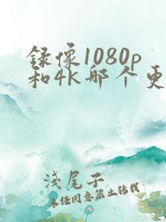 录像1080p和4k哪个更好