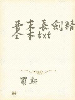 晋末长剑精校版全本txt