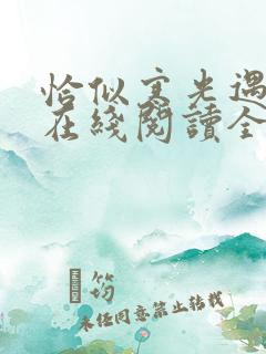 恰似寒光遇骄阳在线阅读全文免费