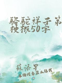 骆驼祥子第8章梗概50字