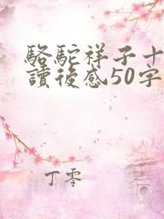 骆驼祥子十七章读后感50字