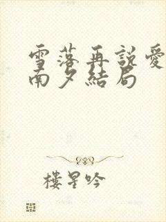 雪落再说爱你宋南夕结局