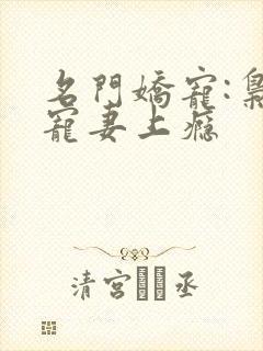 名门娇宠:枭爷宠妻上瘾