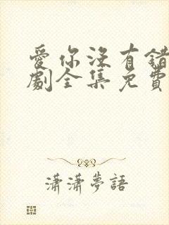 爱你没有错电视剧全集免费观看