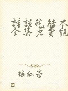 谁说我结不了婚全集免费观看