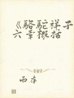 《骆驼祥子》五六章概括