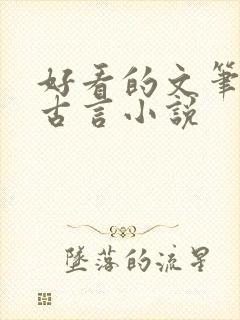 好看的文笔好的古言小说