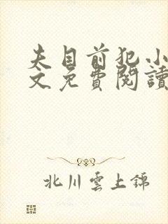 夫目前犯小说全文免费阅读