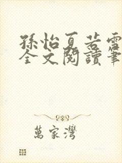 孙怡夏若雪免费全文阅读笔趣阁孙怡