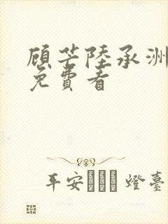 顾芒陆承洲小说免费看