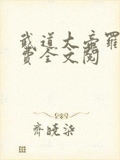 武道大帝罗修免费全文阅