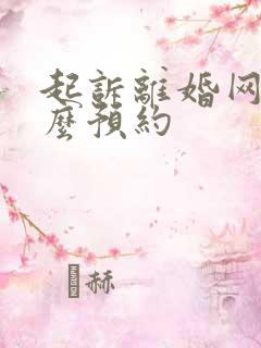 起诉离婚网上怎么预约