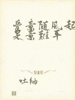 爱意随风起,终是意难平