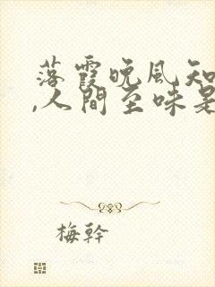 落霞晚风知我意,人间至味是清欢全诗