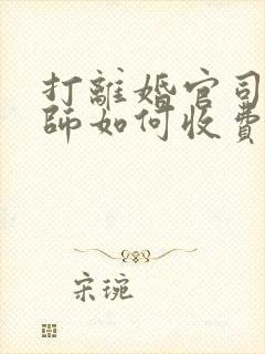 打离婚官司的律师如何收费