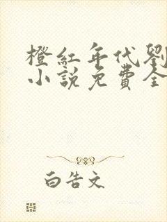 橙红年代刘子光小说免费全文阅读