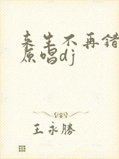 来生不再错过你原唱dj