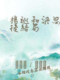 杨巡和梁思申最后结局