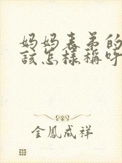 妈妈表弟的老婆该怎样称呼