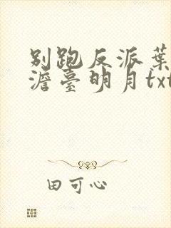 别跑反派叶玄,澹台明月txt