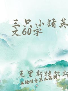 三只小猪英语作文60字