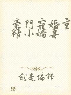 豪门宠婚重生戏精小娇妻