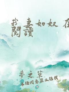 我妻如奴 在线阅读