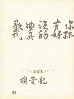 歌曲没有你陪伴我真的好孤单