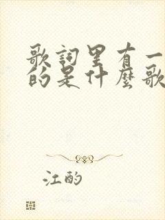 歌词里有一个人的是什么歌