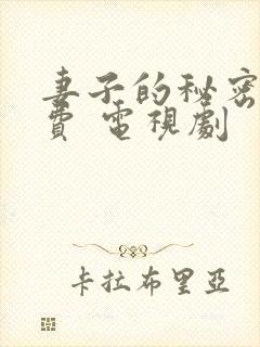 妻子的秘密 免费 电视剧