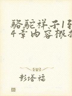 骆驼祥子1到24章内容概括50字