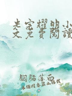 光宗耀明小说全文免费阅读