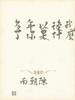 多年以后我就成了你是什么歌