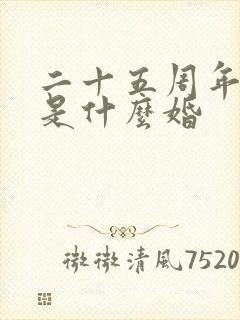 二十五周年结婚是什么婚