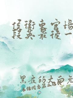 侯卫东官场笔记段英最后一次