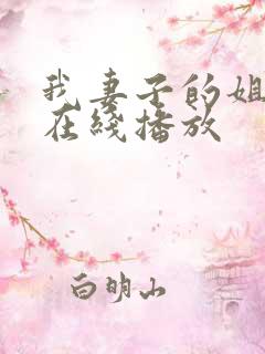 我妻子的姐姐3在线播放