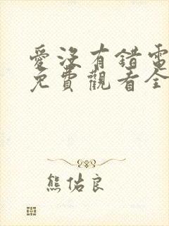 爱没有错电视剧免费观看全集