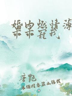 婚内燃情薄大叔乖乖宠我