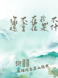你不在我不在谁还会在是什么歌