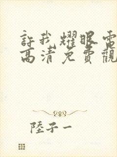 许我耀眼电视剧高清免费观看