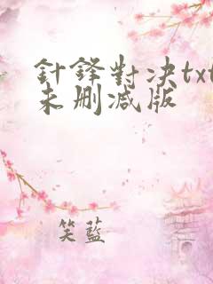针锋对决txt未删减版