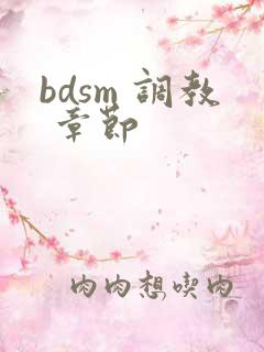 bdsm 调教 章节