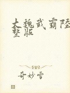 大魏武霸陆泽完整版