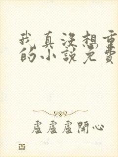 我真没想重生啊的小说免费阅读