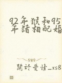 92年猴和95年猪相配婚姻如何